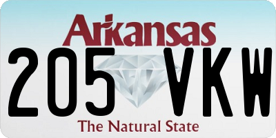 AR license plate 205VKW
