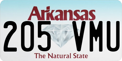 AR license plate 205VMU