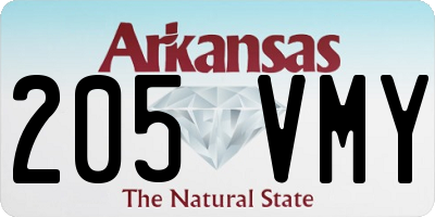 AR license plate 205VMY
