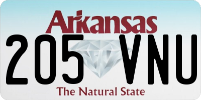 AR license plate 205VNU