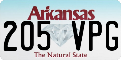 AR license plate 205VPG