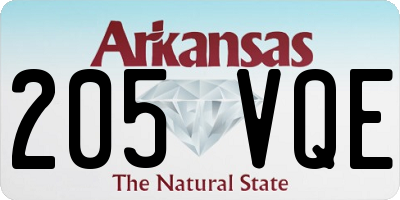 AR license plate 205VQE