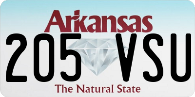 AR license plate 205VSU