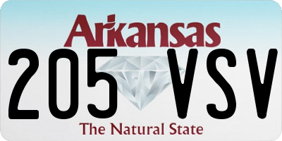 AR license plate 205VSV