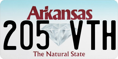 AR license plate 205VTH