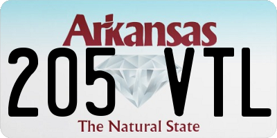 AR license plate 205VTL