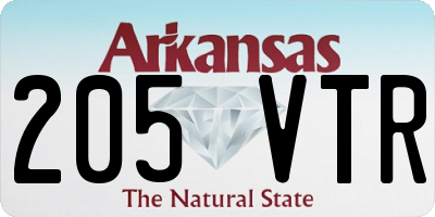 AR license plate 205VTR