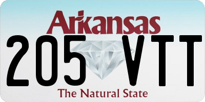 AR license plate 205VTT
