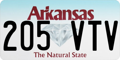 AR license plate 205VTV