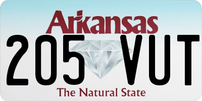 AR license plate 205VUT