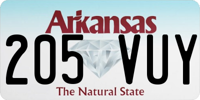 AR license plate 205VUY