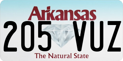 AR license plate 205VUZ