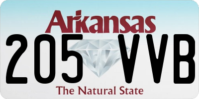 AR license plate 205VVB