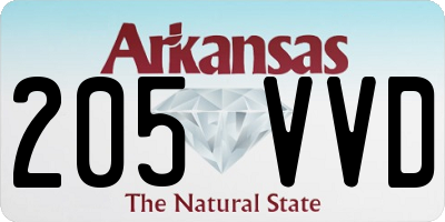 AR license plate 205VVD