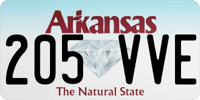 AR license plate 205VVE