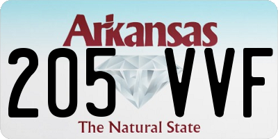 AR license plate 205VVF