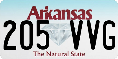 AR license plate 205VVG
