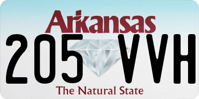 AR license plate 205VVH