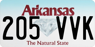 AR license plate 205VVK