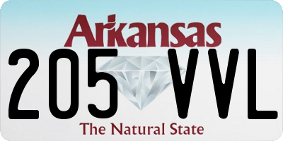 AR license plate 205VVL
