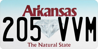 AR license plate 205VVM