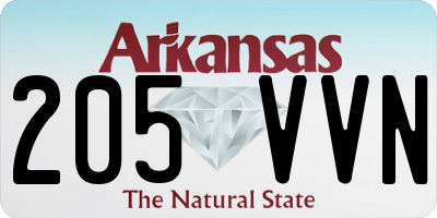 AR license plate 205VVN
