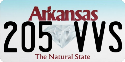 AR license plate 205VVS
