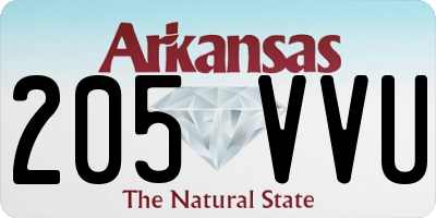 AR license plate 205VVU
