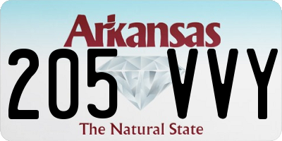 AR license plate 205VVY