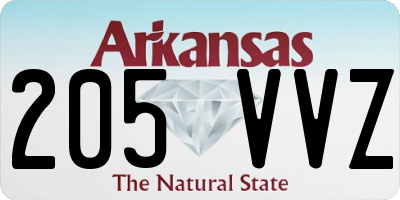 AR license plate 205VVZ