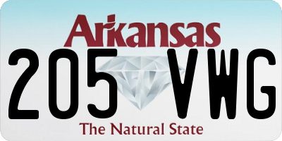 AR license plate 205VWG