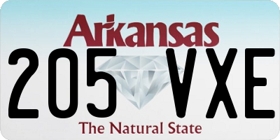 AR license plate 205VXE