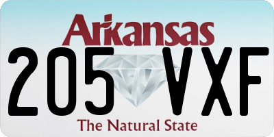 AR license plate 205VXF