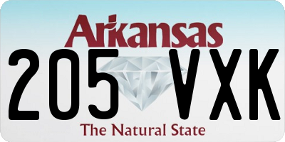 AR license plate 205VXK