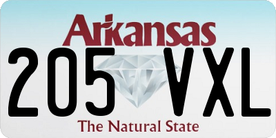 AR license plate 205VXL