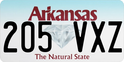 AR license plate 205VXZ
