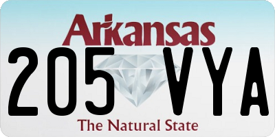 AR license plate 205VYA