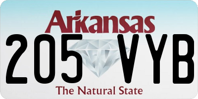 AR license plate 205VYB
