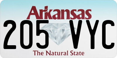 AR license plate 205VYC