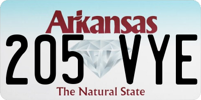 AR license plate 205VYE
