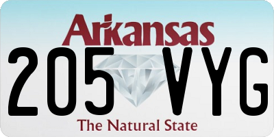 AR license plate 205VYG