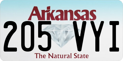 AR license plate 205VYI
