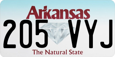 AR license plate 205VYJ