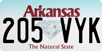 AR license plate 205VYK
