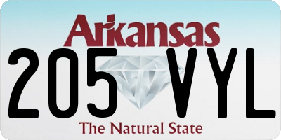 AR license plate 205VYL