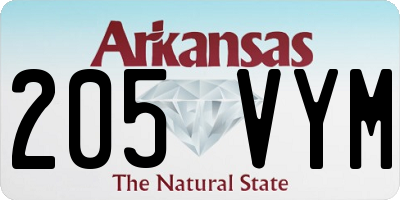 AR license plate 205VYM