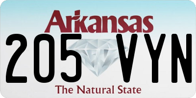 AR license plate 205VYN