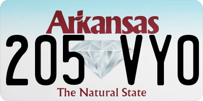 AR license plate 205VYO