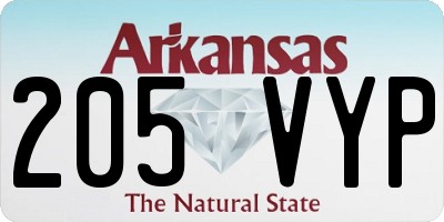 AR license plate 205VYP