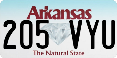 AR license plate 205VYU